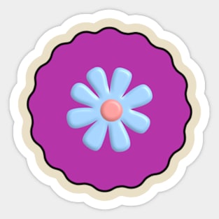 Blue Flower. Sticker